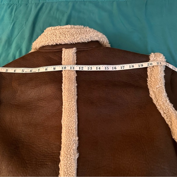 4 In 1 Shearling Faux Leather Long Coat - NWT!!! - Picture 9 of 15